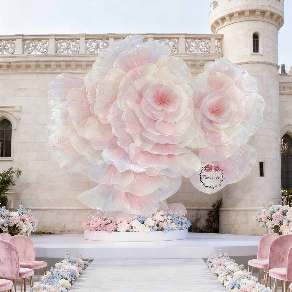 Flowerva Romantic Flower Art – Oversized 3D Petal Wedding Event Installation