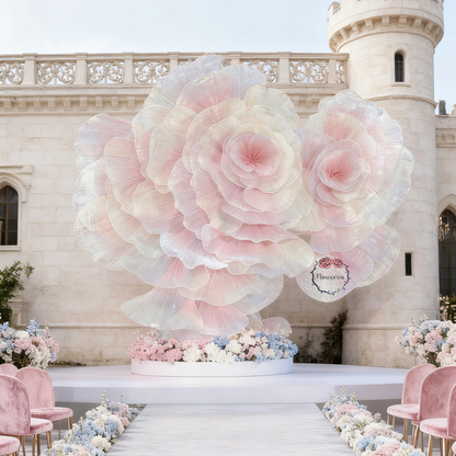 Flowerva Romantic Flower Art – Oversized 3D Petal Wedding Event Installation