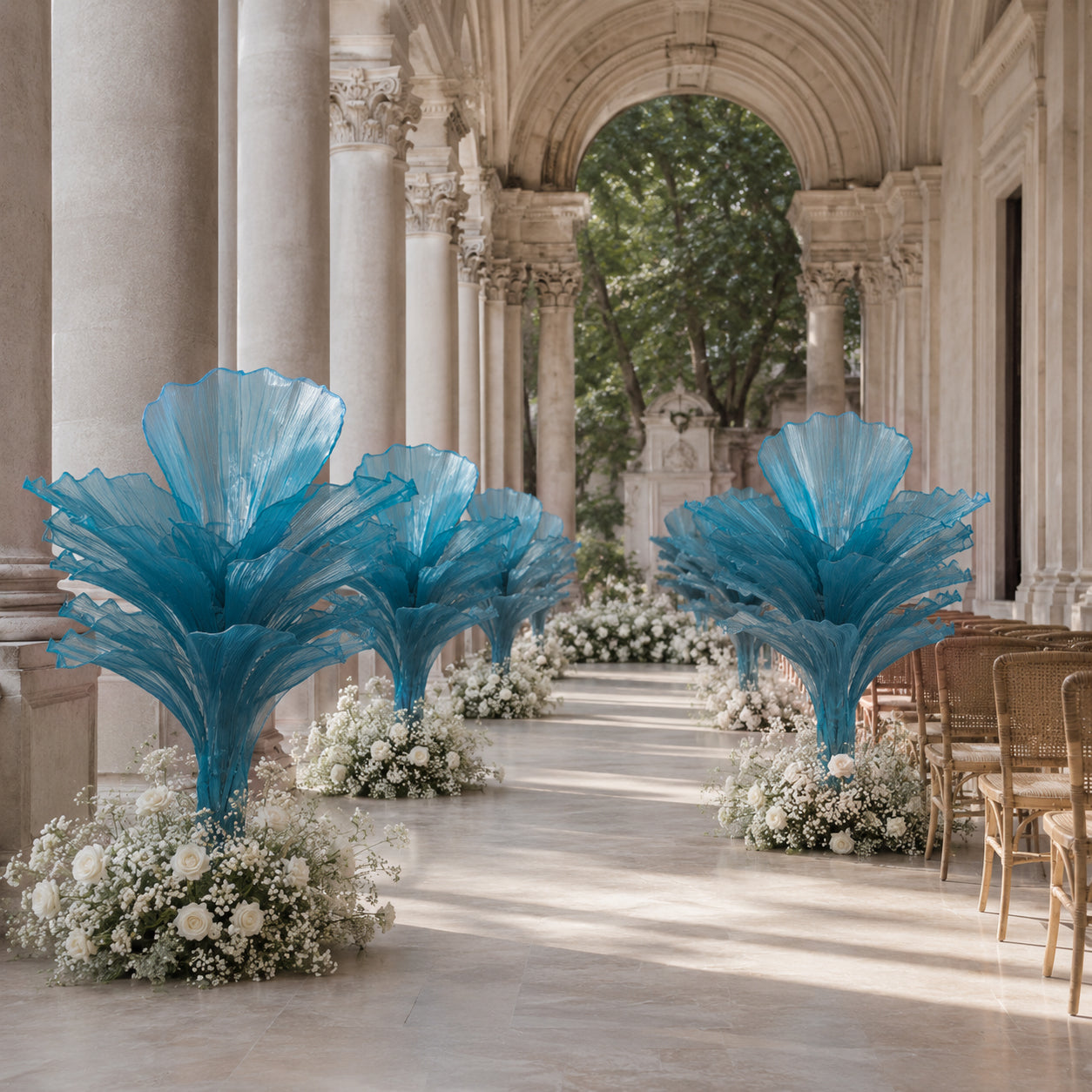 Flowerva "Ocean Love" Wedding Ceremony Deep Lake Blue