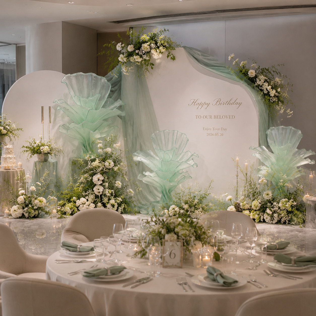 Flowerva Height Fabric Table Flower Wedding Decor(Without Flowers)