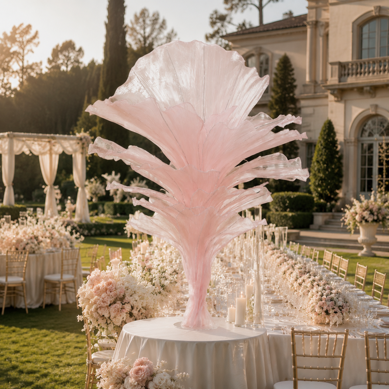 Flowerva Height Fabric Table Flower Wedding Decor(Without Flowers)