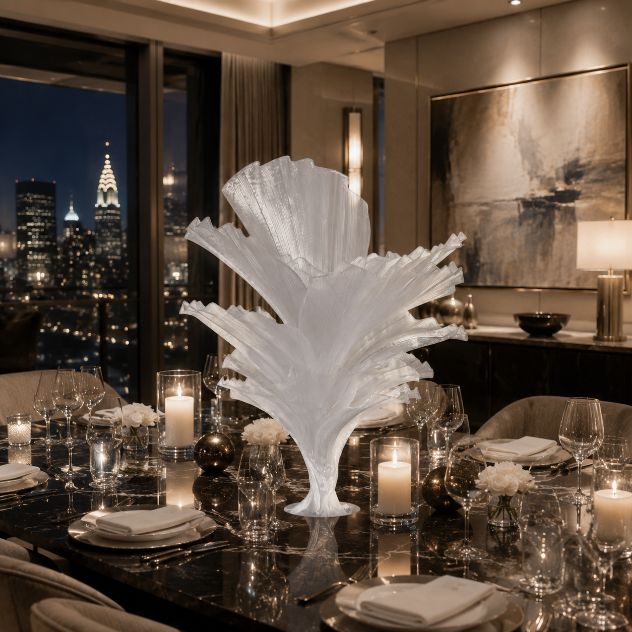 Flowerva Height Fabric Table Flower Wedding Decor(Without Flowers)