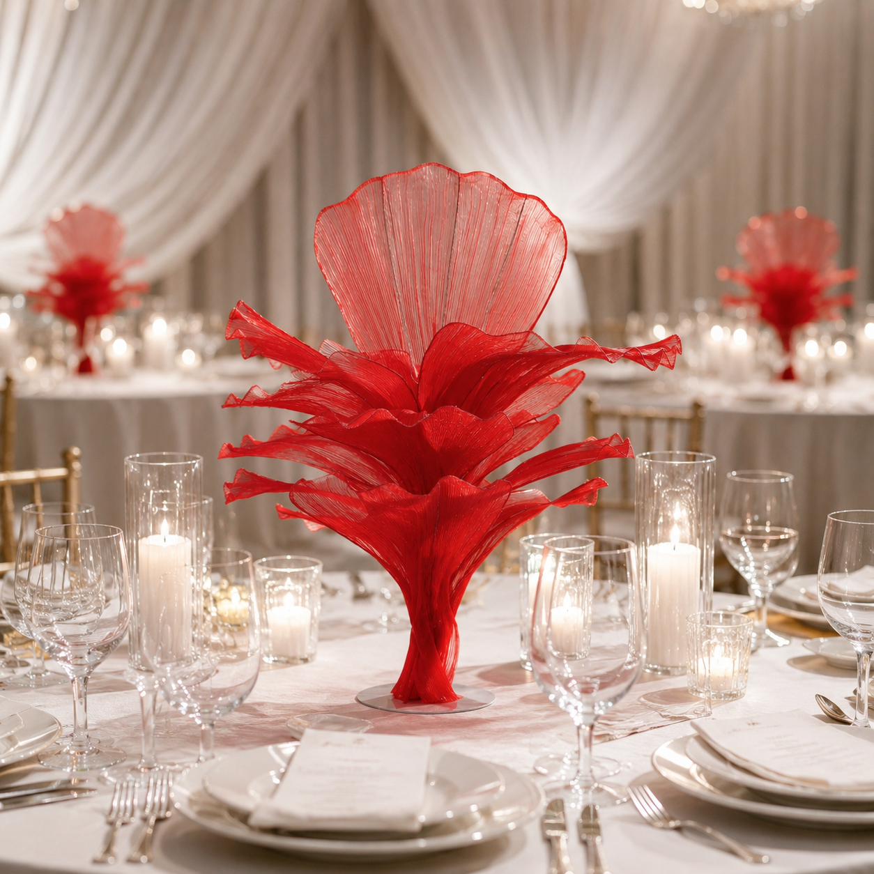 Flowerva Aesthetic Wedding Art Ceremony Red Vintage