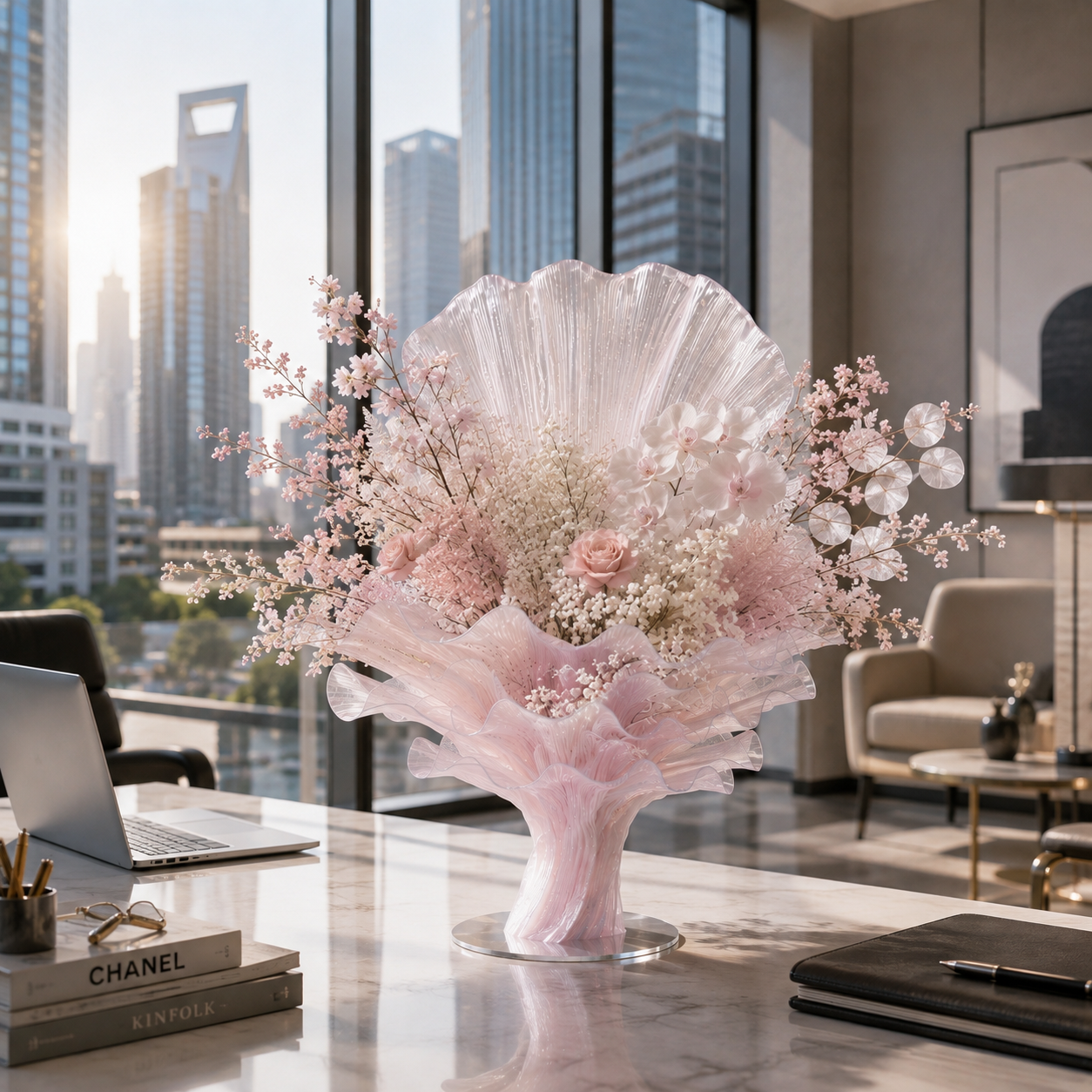 Flowerva Signature Sculptural Table Flower Ceremony Decor