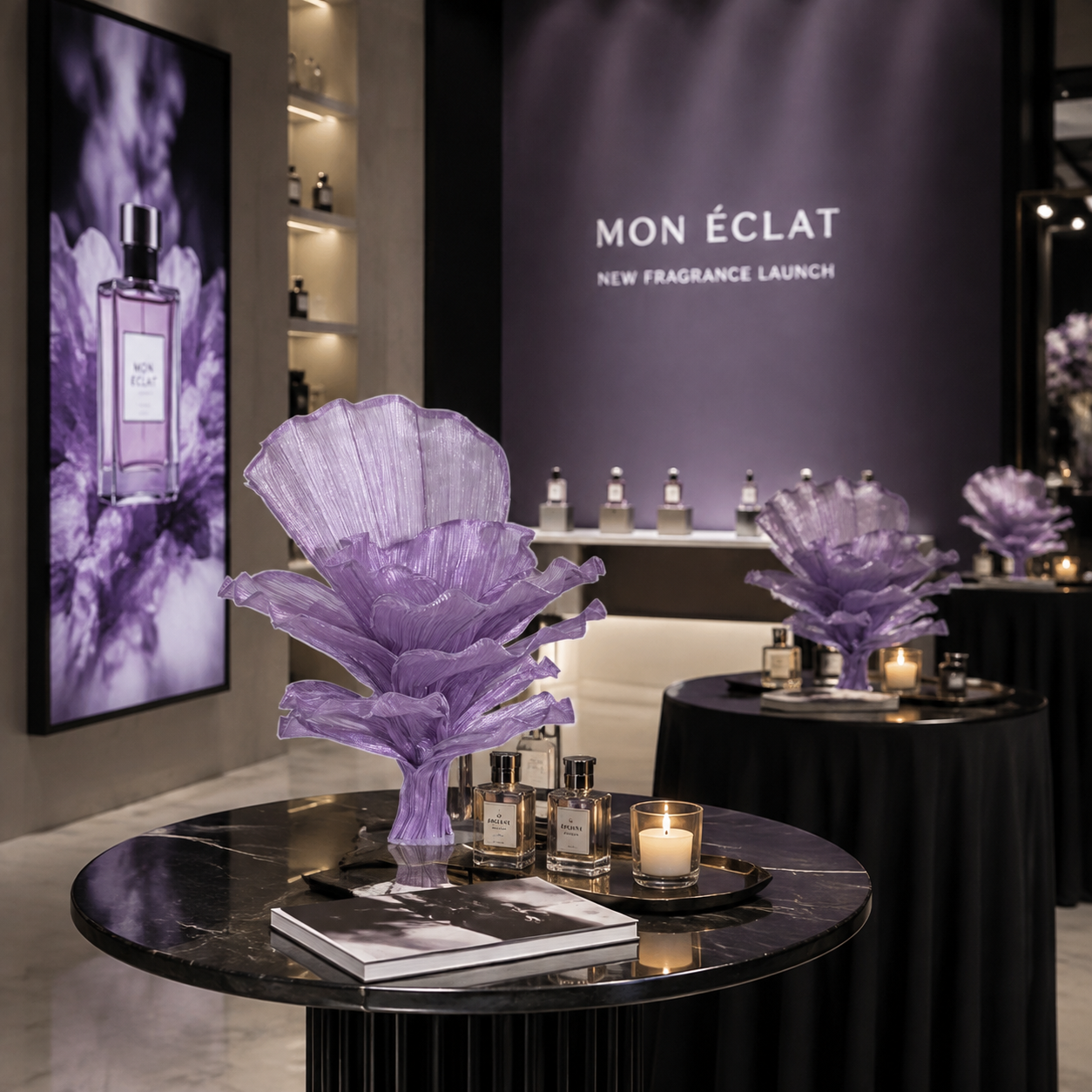 Flowerva Amethyst Wedding and Home Art Decoration
