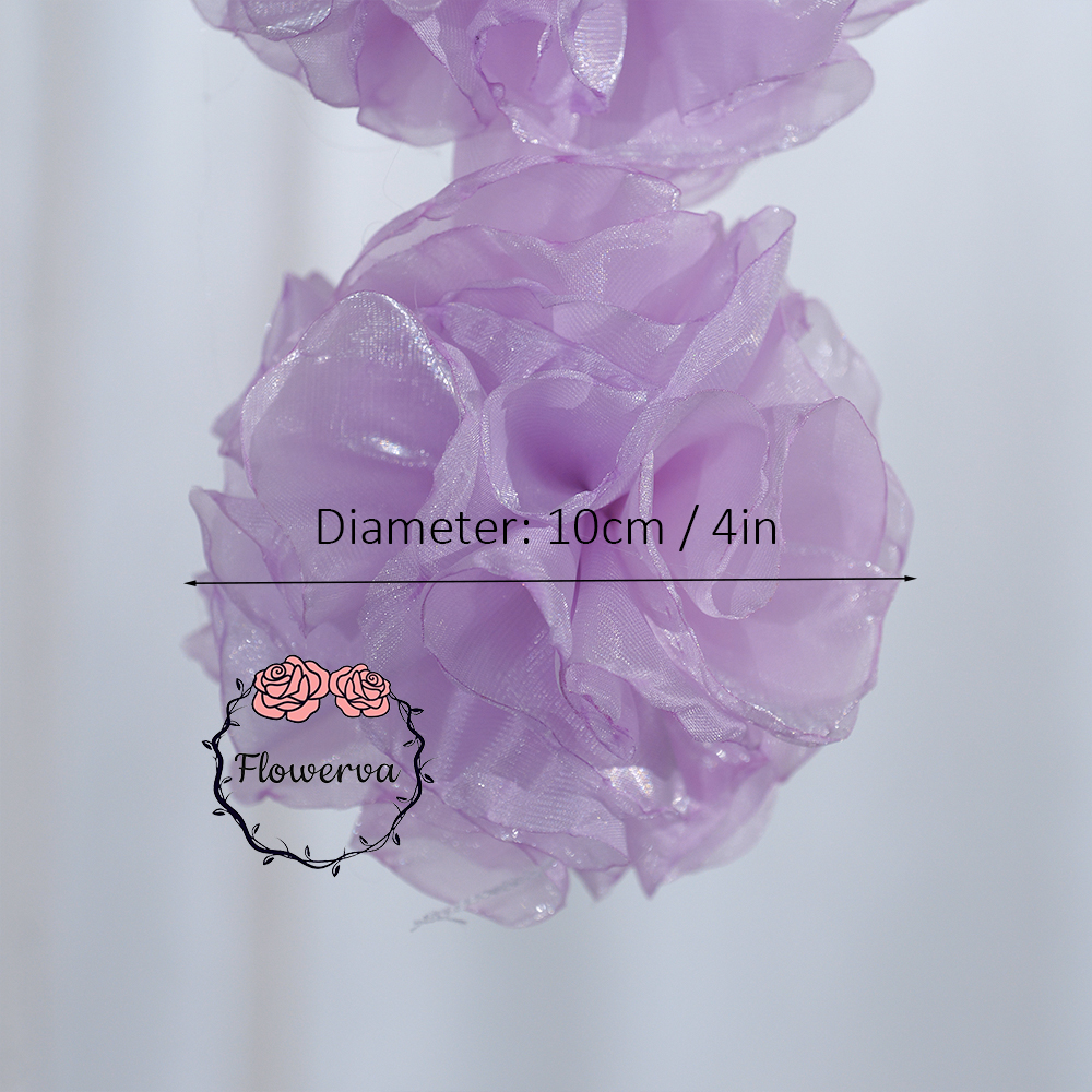 Flowerva Lavender Fabric Flower String Garland Decor