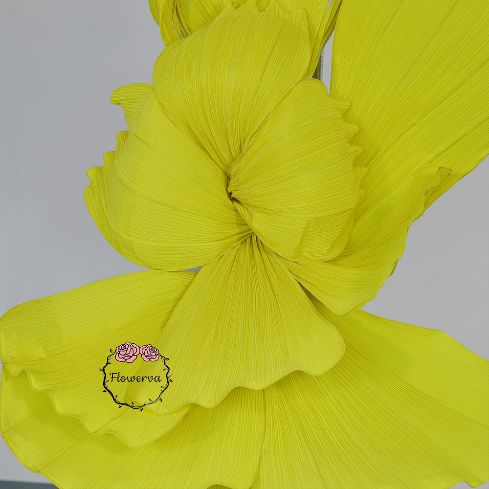 Flowerva Bright Yellow Curve Sculpture Wedding & Event Decor