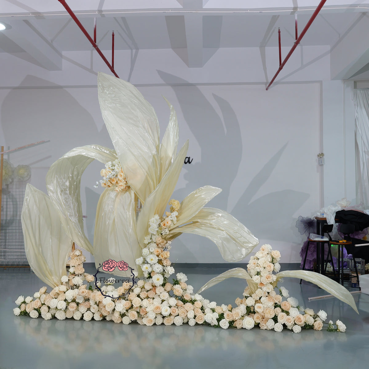 Flowerva Ethereal Bloom Draped Canopy Luxury Wedding & Event Decor (Without Artificial Flowers)