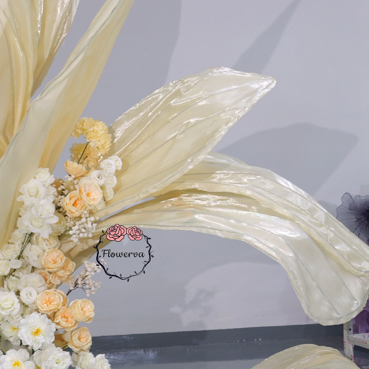 Flowerva Ethereal Bloom Draped Canopy Luxury Wedding & Event Decor (Without Artificial Flowers)