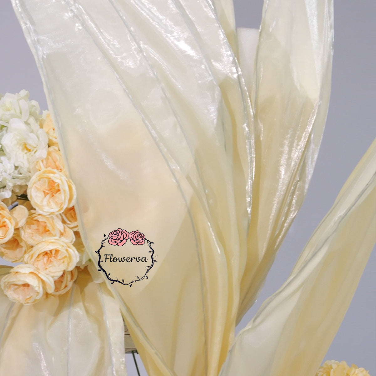 Flowerva Ethereal Bloom Draped Canopy Luxury Wedding & Event Decor (Without Artificial Flowers)