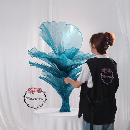 Flowerva "Ocean Love" Floral Installation Deep Lake Blue 120cm