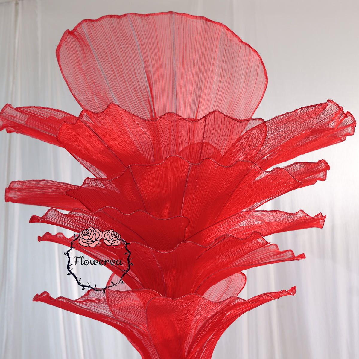 Flowerva Aesthetic Wedding Art Installation Red Vintage