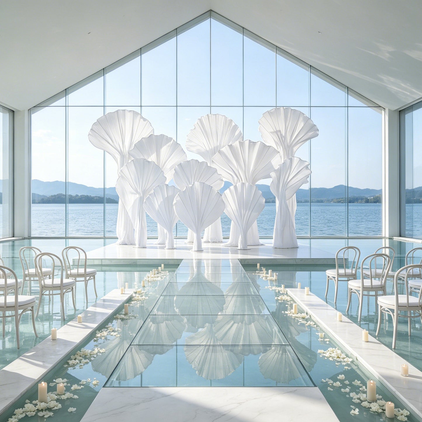 Flowerva Aetherial Plume Wedding Decor