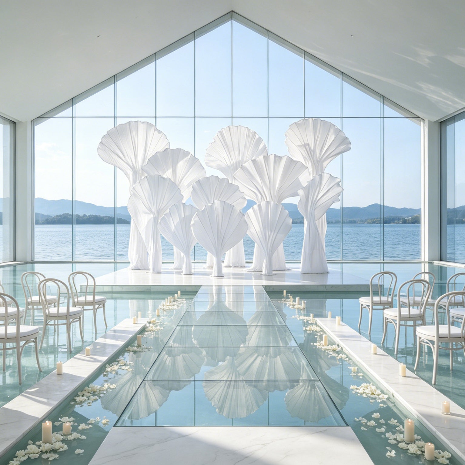 Flowerva Aetherial Plume Wedding Decor
