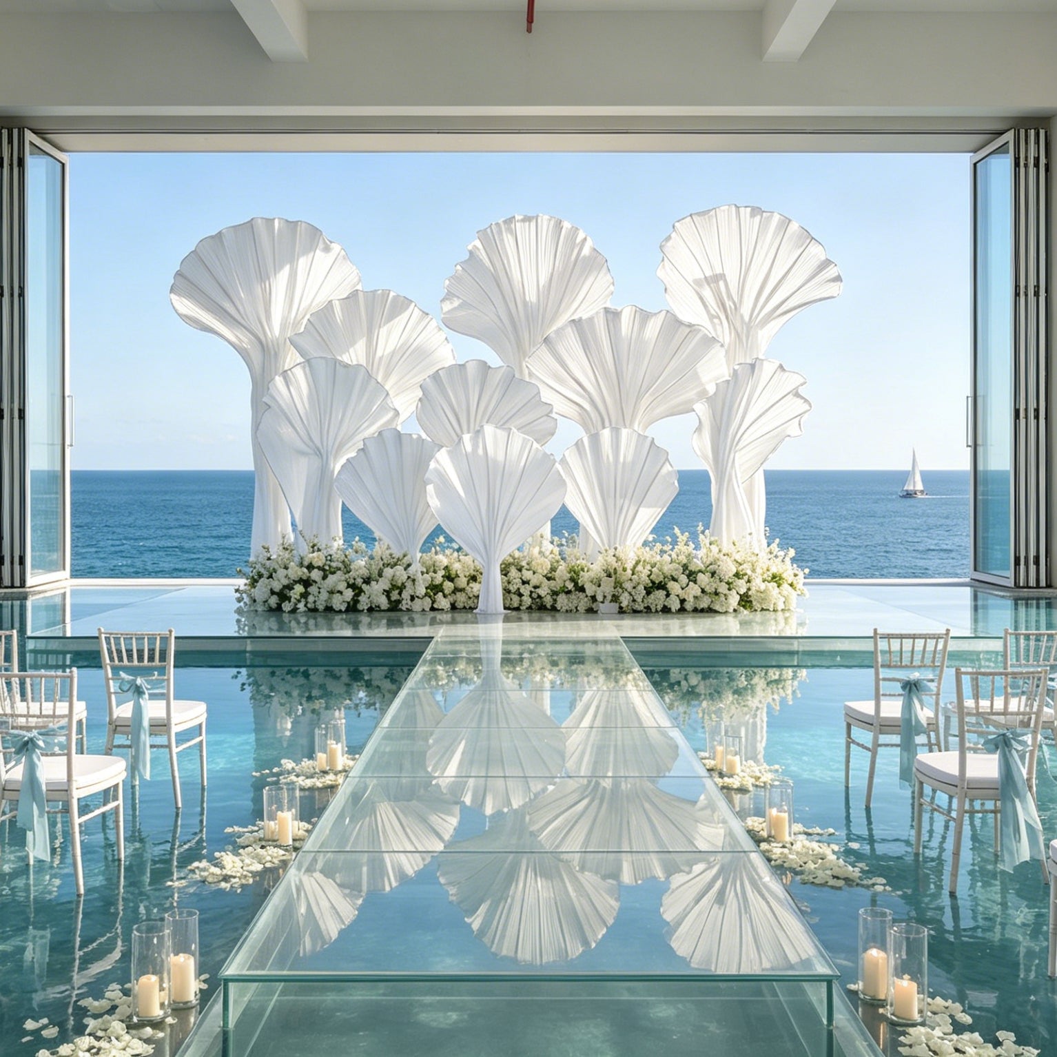 Flowerva Aetherial Plume Wedding Decor
