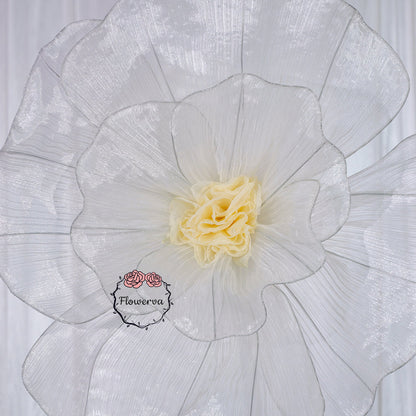 Flowerva Giant Tulle Flower Centerpiece Wedding & Event Decor