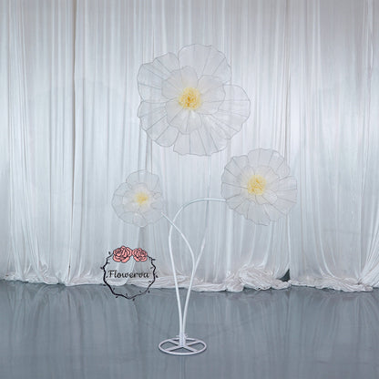 Flowerva Giant Tulle Flower Centerpiece Wedding & Event Decor