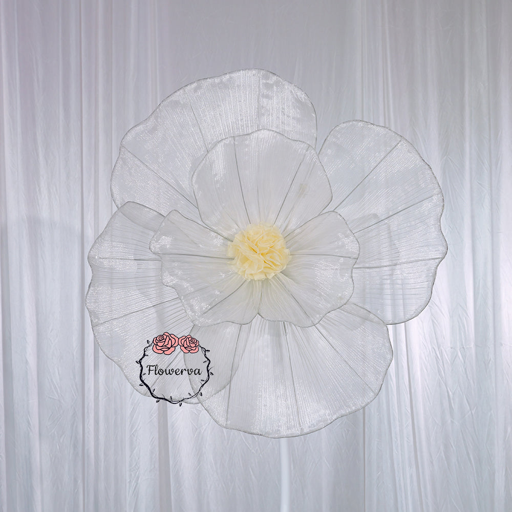 Flowerva Giant Tulle Flower Centerpiece Wedding & Event Decor