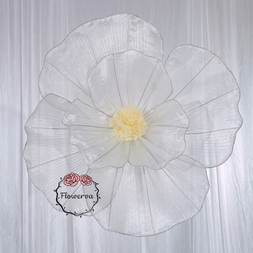 Flowerva Fabric Giant Flower Centerpiece Luxury Wedding & Event Decor