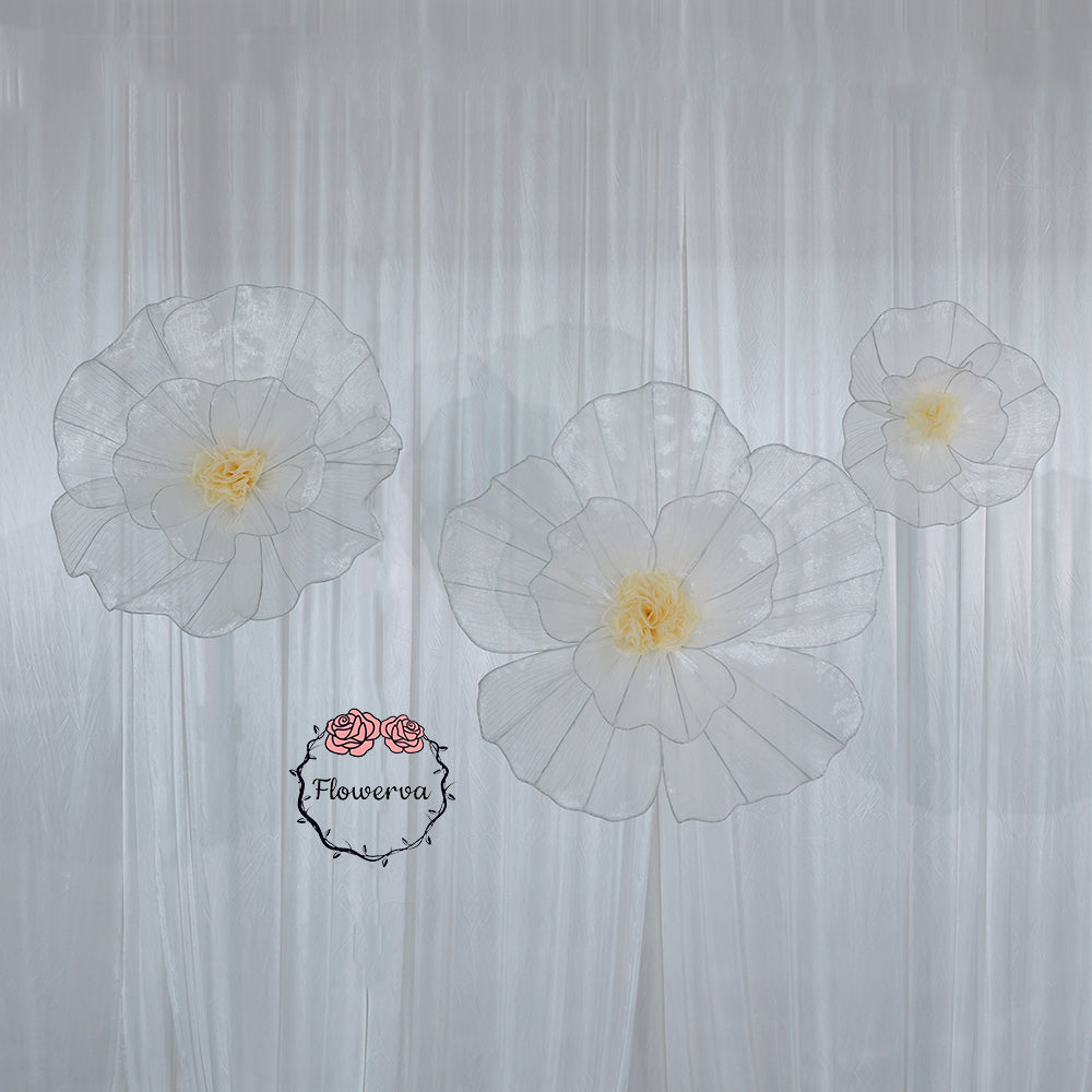 Flowerva Fabric Giant Flower Centerpiece Luxury Wedding & Event Decor
