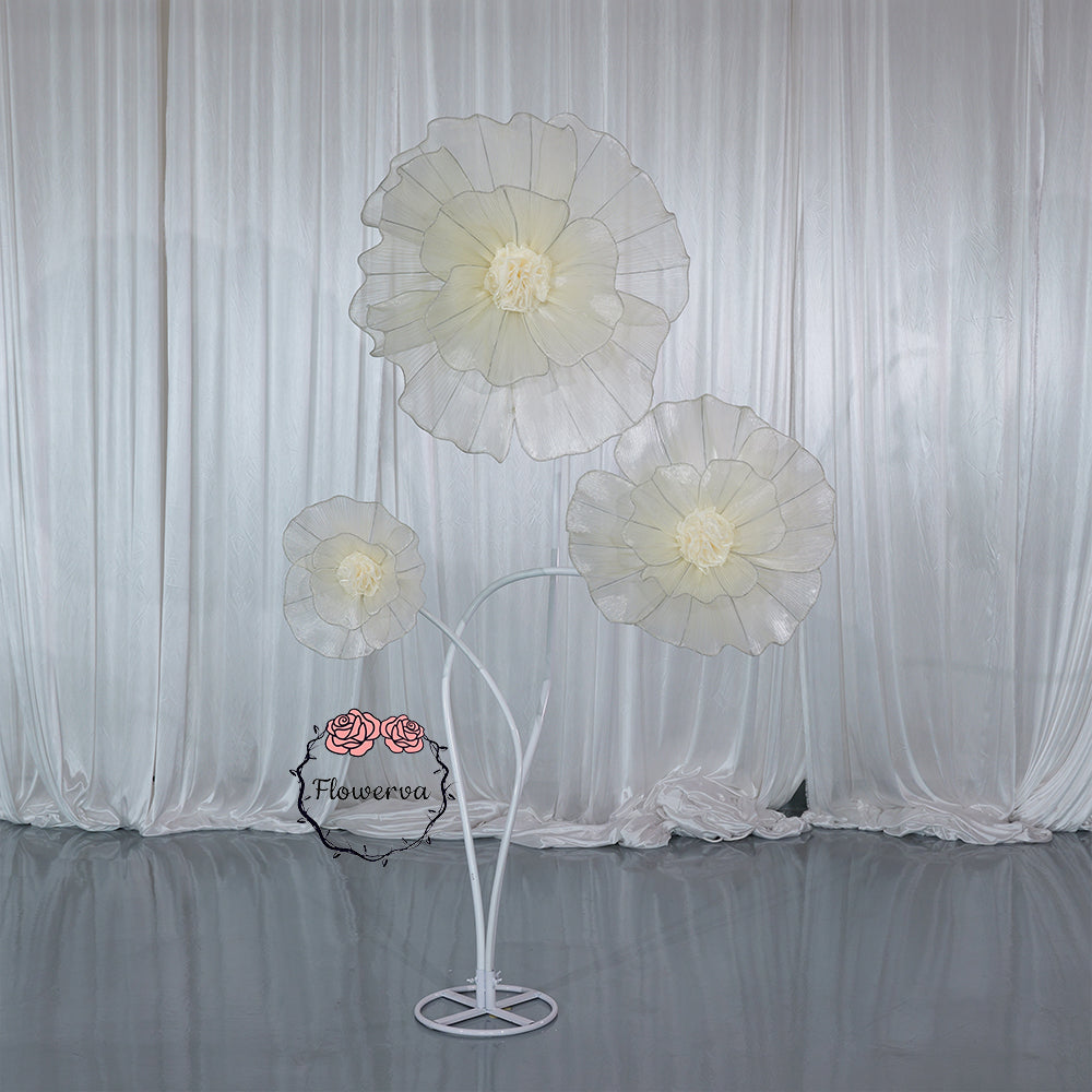 Flowerva Fabric Giant Flower Centerpiece Luxury Wedding & Event Decor