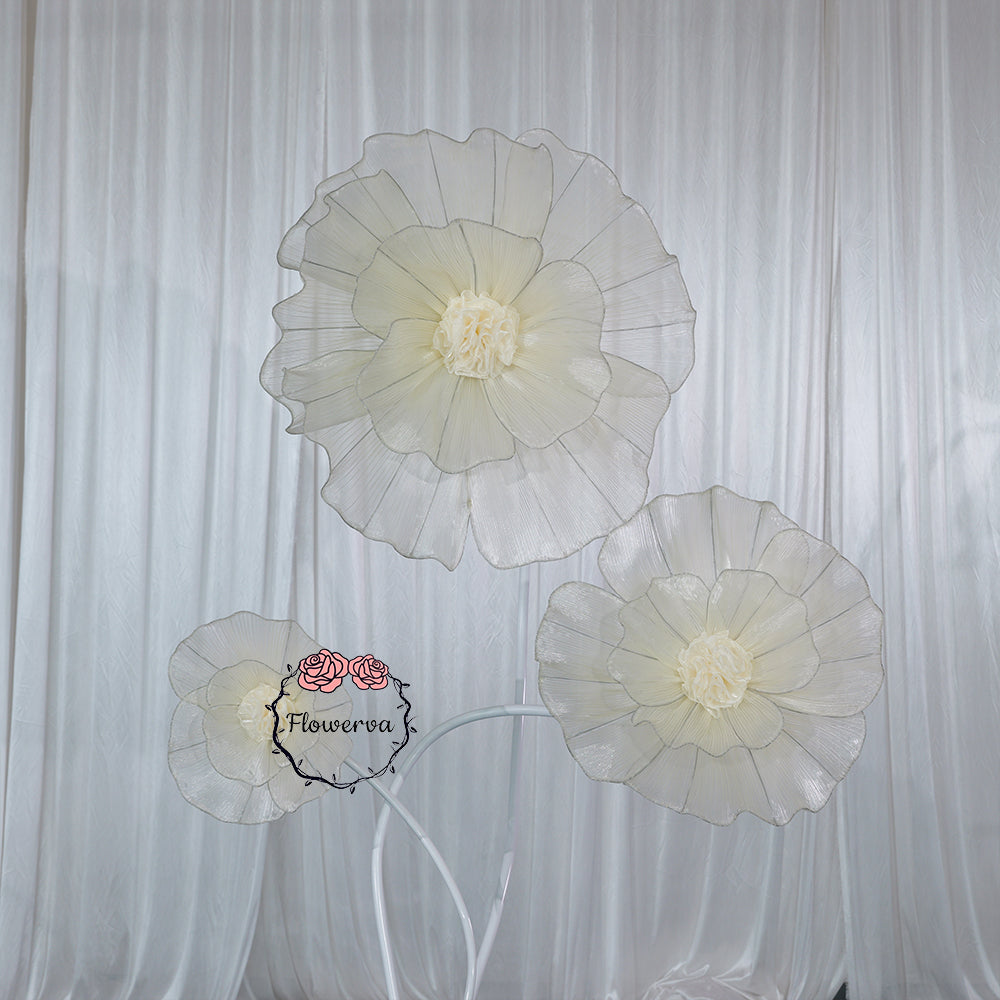 Flowerva Fabric Giant Flower Centerpiece Luxury Wedding & Event Decor