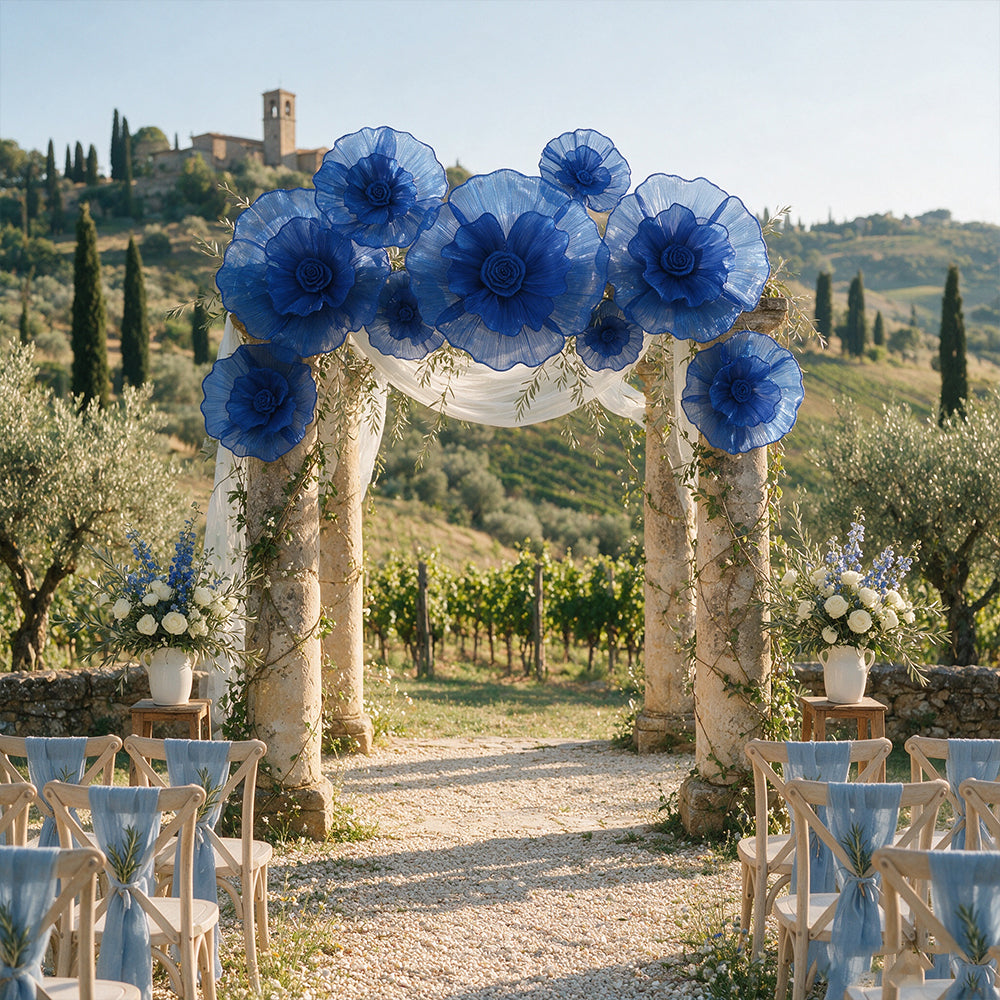 Flowerva Fabric Giant Flower Centerpiece Luxury Wedding & Event Decor