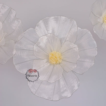 Flowerva Giant Tulle Flower Centerpiece Wedding & Event Decor