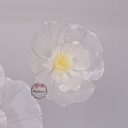 Flowerva Giant Tulle Flower Centerpiece Wedding & Event Decor