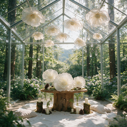 Flowerva Giant Tulle Flower Centerpiece Wedding & Event Decor