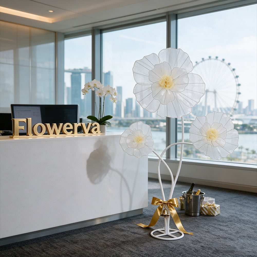 Flowerva Fabric Giant Flower Centerpiece Luxury Wedding & Event Decor