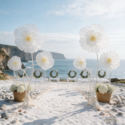 Flowerva Giant Tulle Flower Centerpiece Wedding & Event Decor