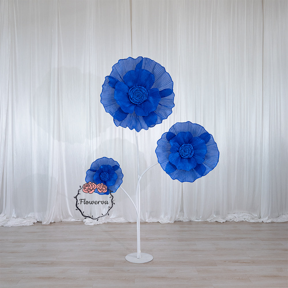 Flowerva Giant Tulle Flower Centerpiece Wedding Decor Blue Enchantress