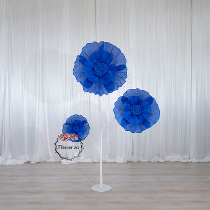 Flowerva Giant Tulle Flower Centerpiece Wedding Decor Blue Enchantress