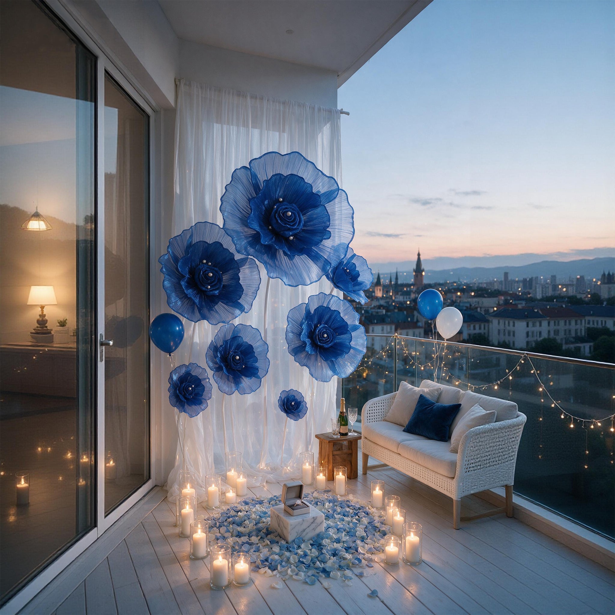 Flowerva Fabric Giant Flower Centerpiece Luxury Wedding & Event Decor