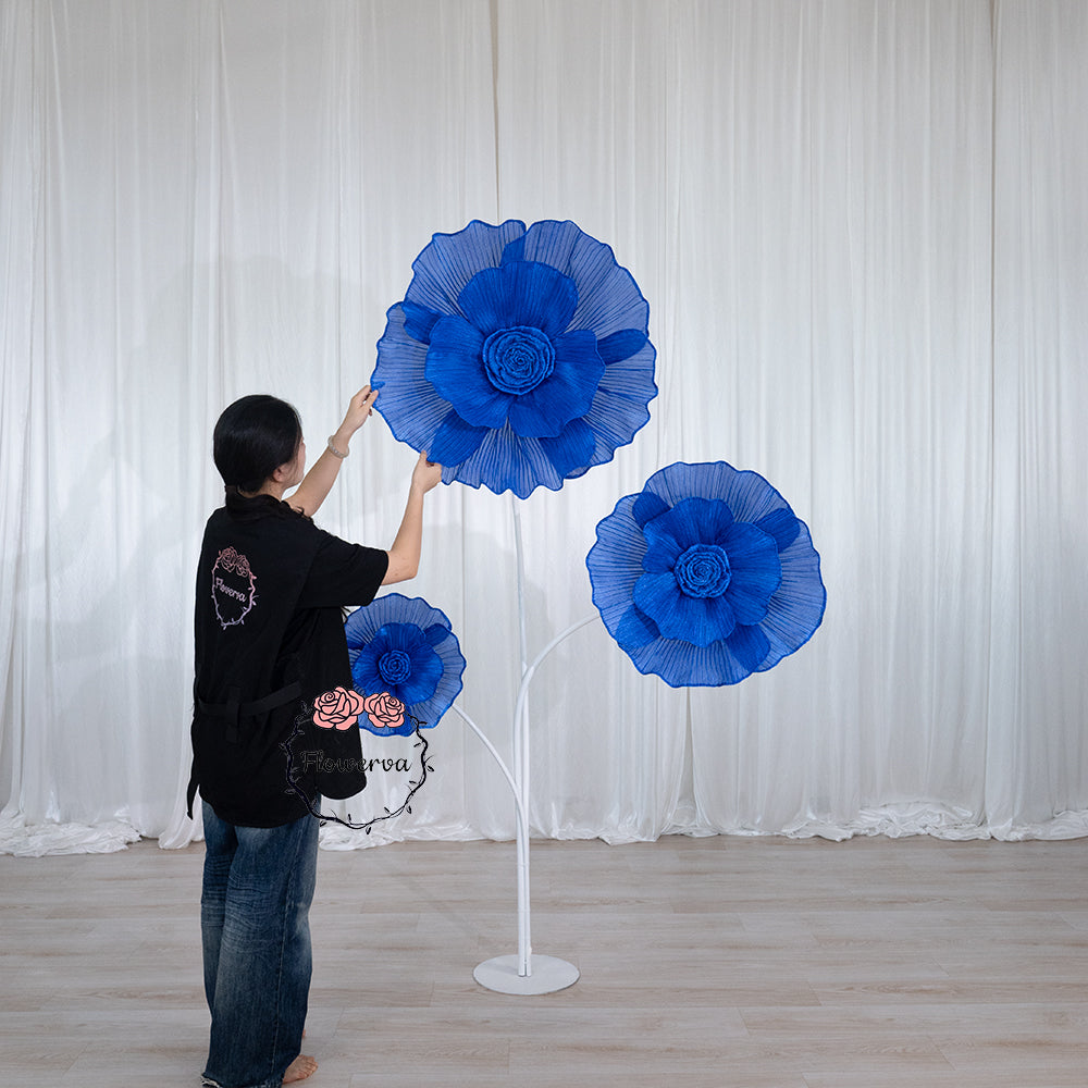 Flowerva Fabric Giant Flower Centerpiece Luxury Wedding & Event Decor
