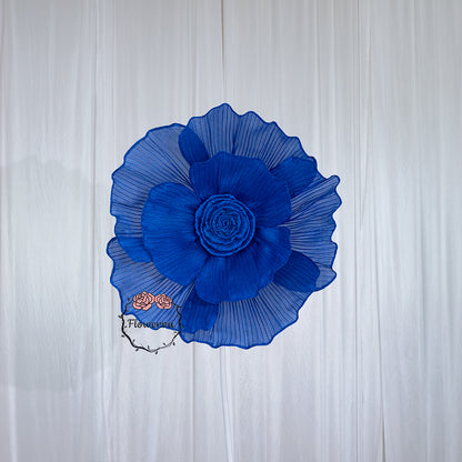 Flowerva Giant Tulle Flower Centerpiece Wedding Decor Blue Enchantress