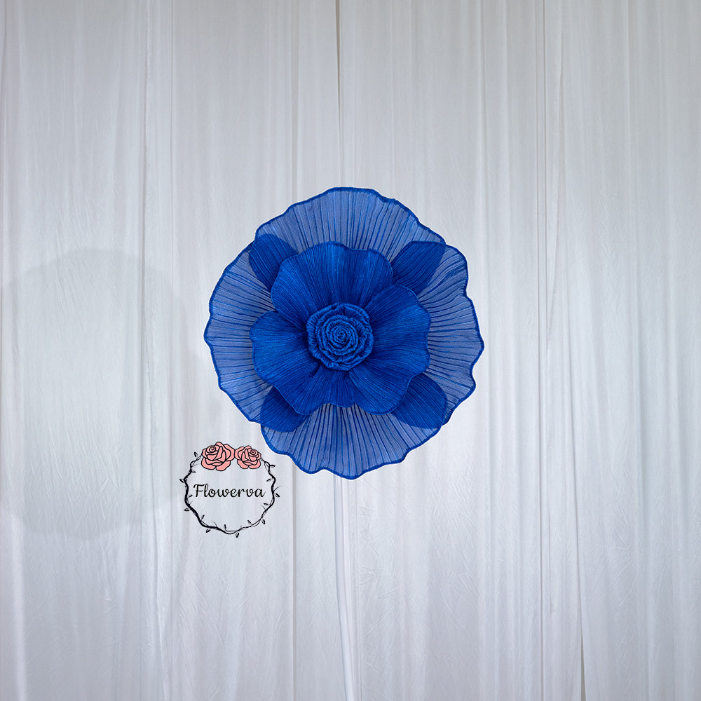 Flowerva Giant Tulle Flower Centerpiece Wedding Decor Blue Enchantress