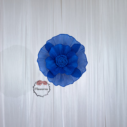 Flowerva Giant Tulle Flower Centerpiece Wedding Decor Blue Enchantress
