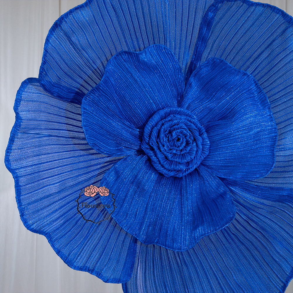 Flowerva Giant Tulle Flower Centerpiece Wedding Decor Blue Enchantress