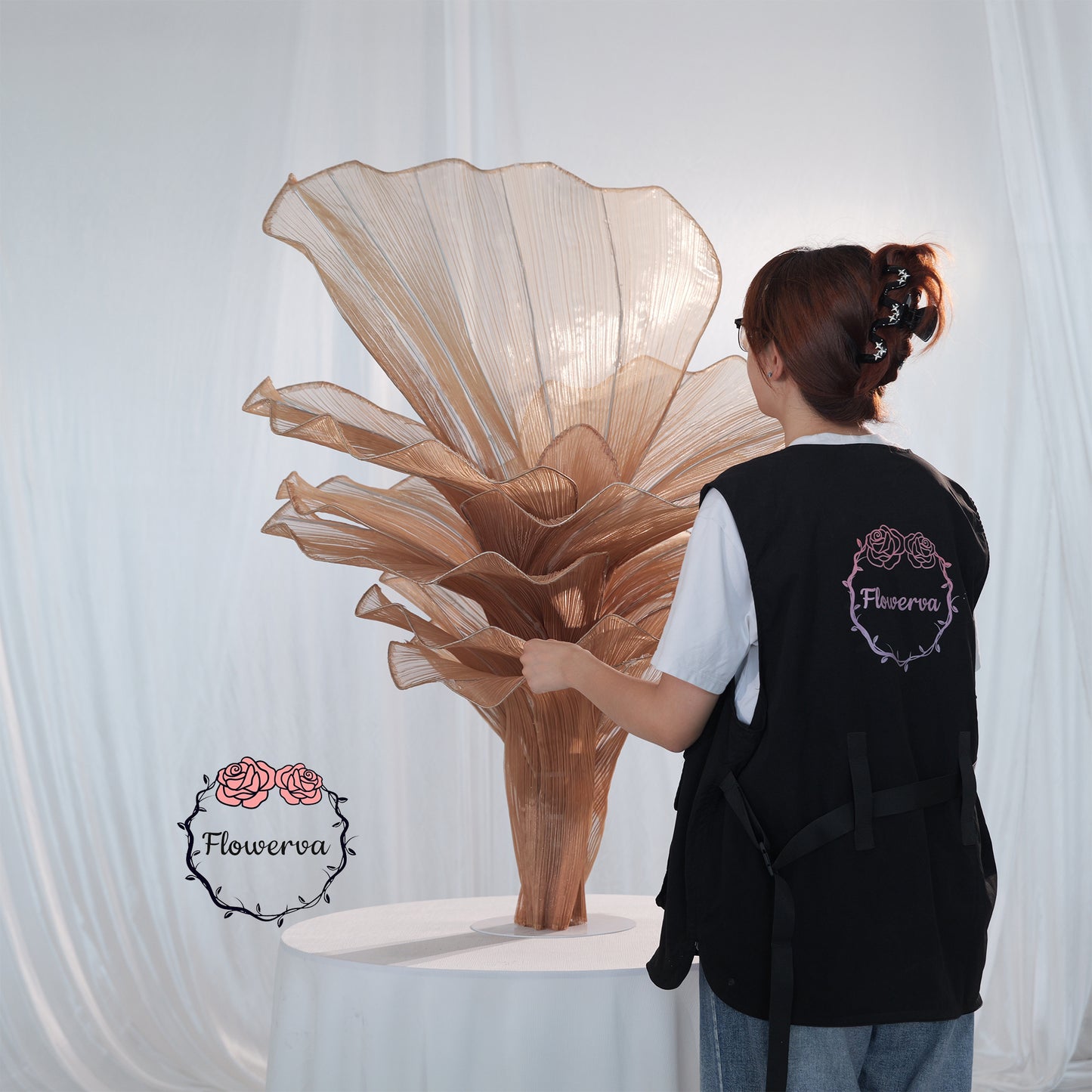 Flowerva Table Flower Wedding Decoration Brown
