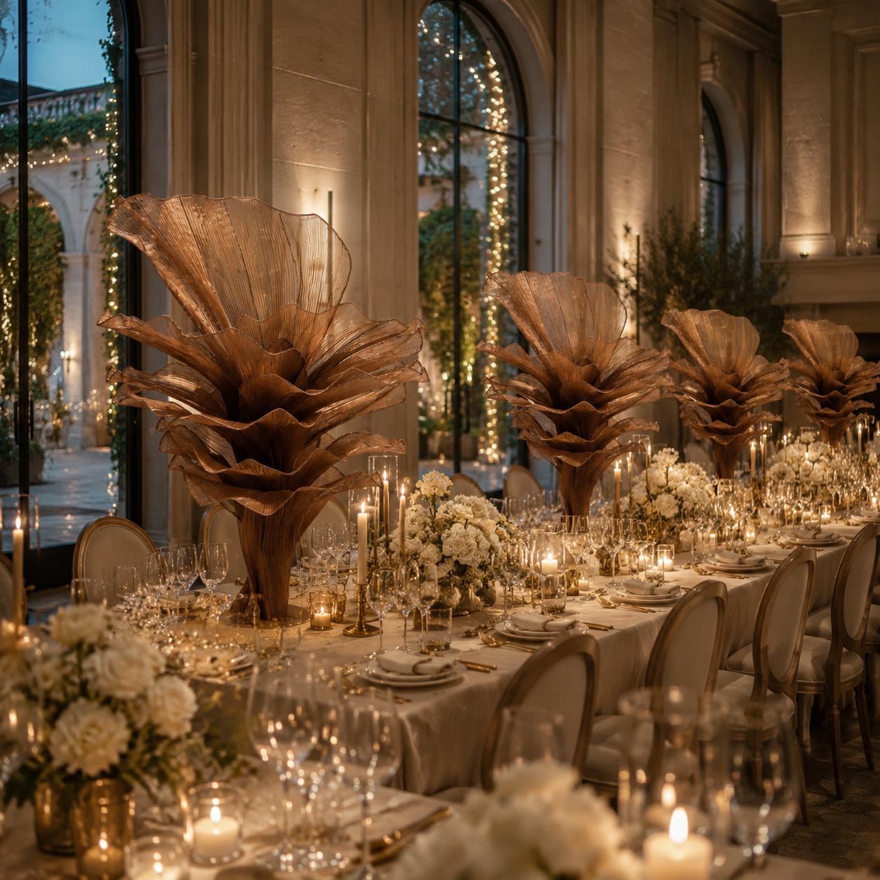 Flowerva Table Flower Wedding Ceremony Brown