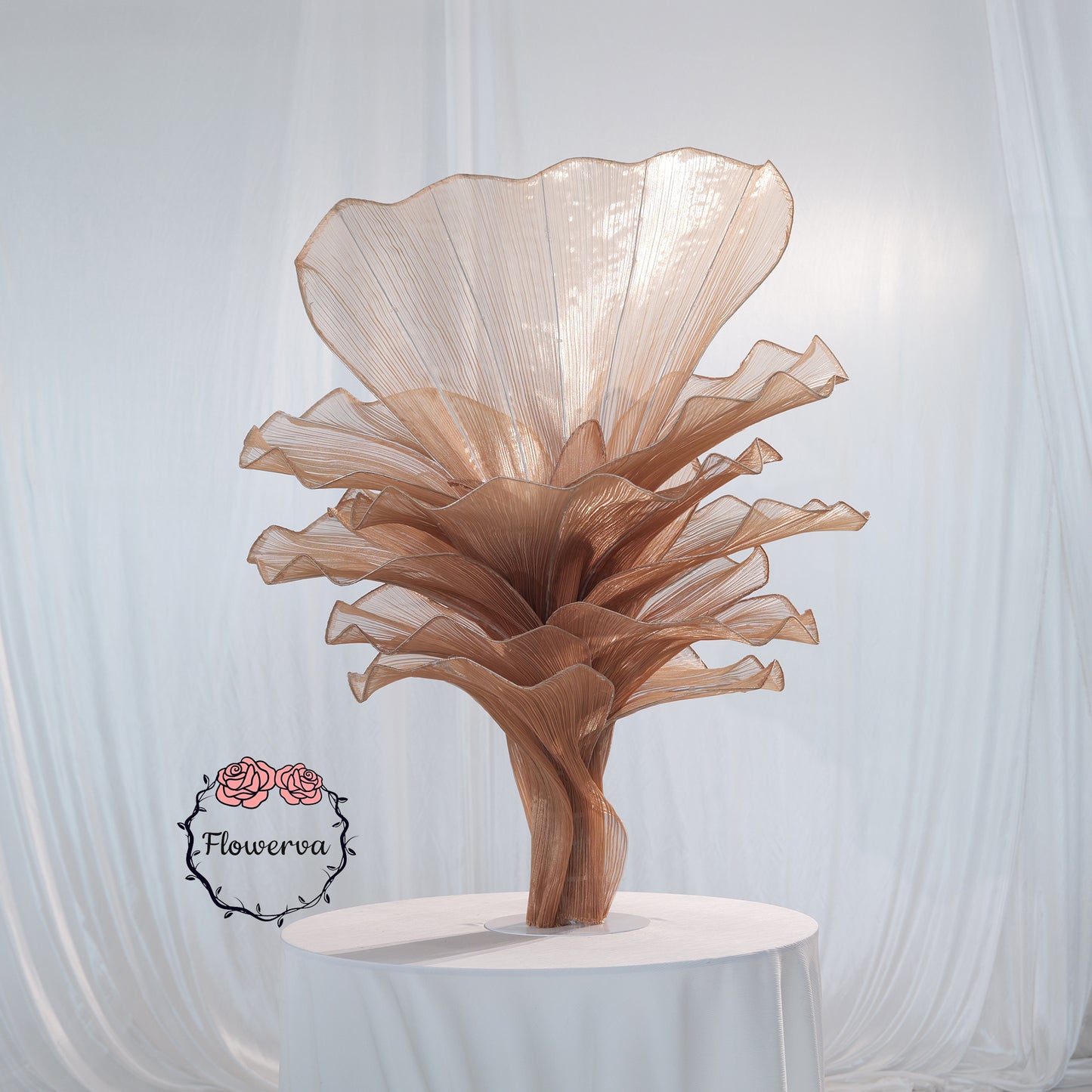 Flowerva Table Flower Wedding Decoration Brown