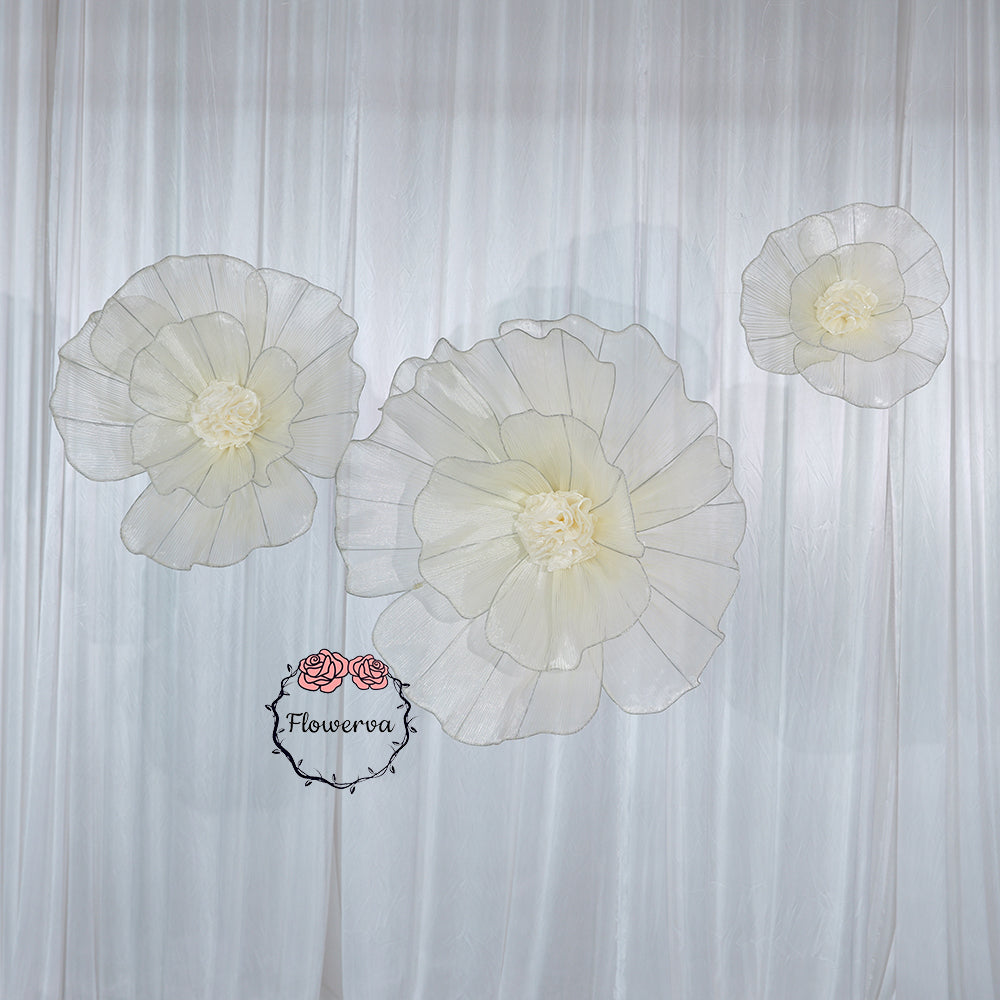 Flowerva Fabric Giant Flower Centerpiece Luxury Wedding & Event Decor