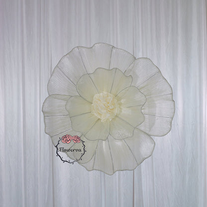 Flowerva Giant Tulle Flower Centerpiece Wedding & Event Decor