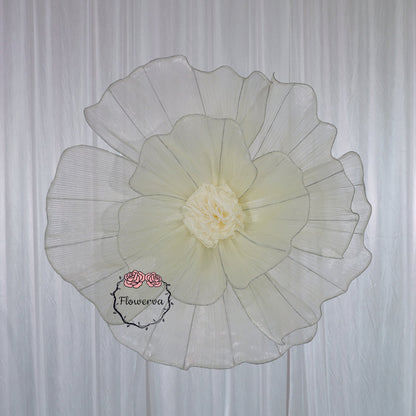 Flowerva Giant Tulle Flower Centerpiece Wedding & Event Decor