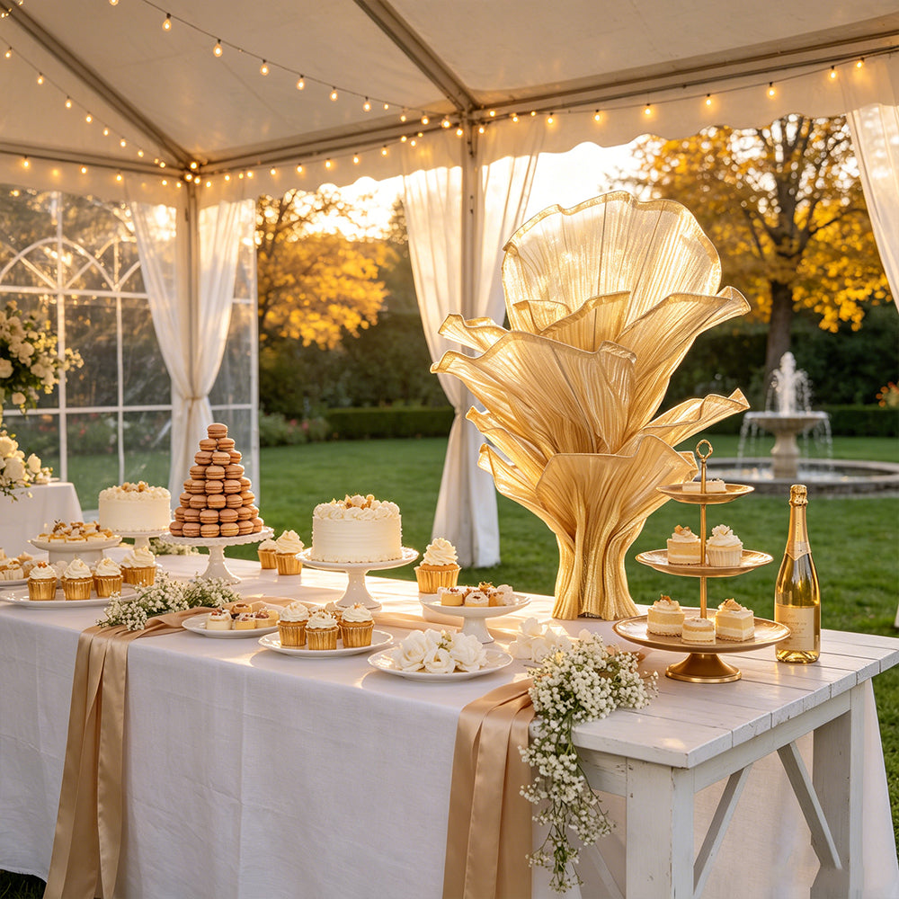 Flowerva Height Fabric Table Flower Wedding Decor(Without Flowers)
