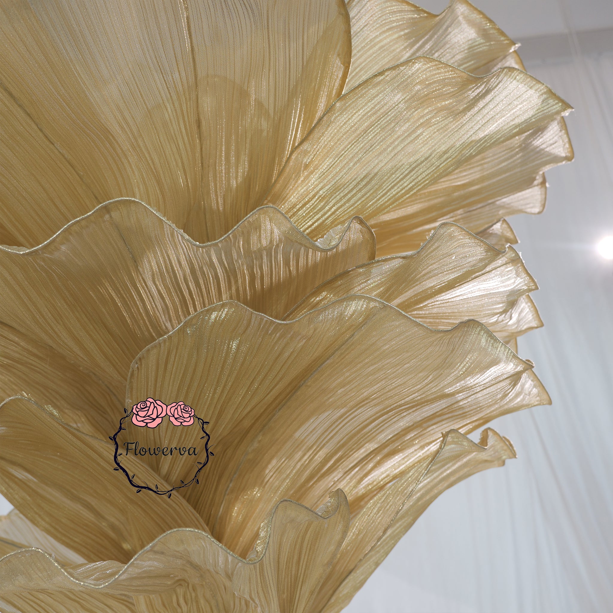 Flowerva Champagne Gold French Vintage Wedding and Home Art Decoration