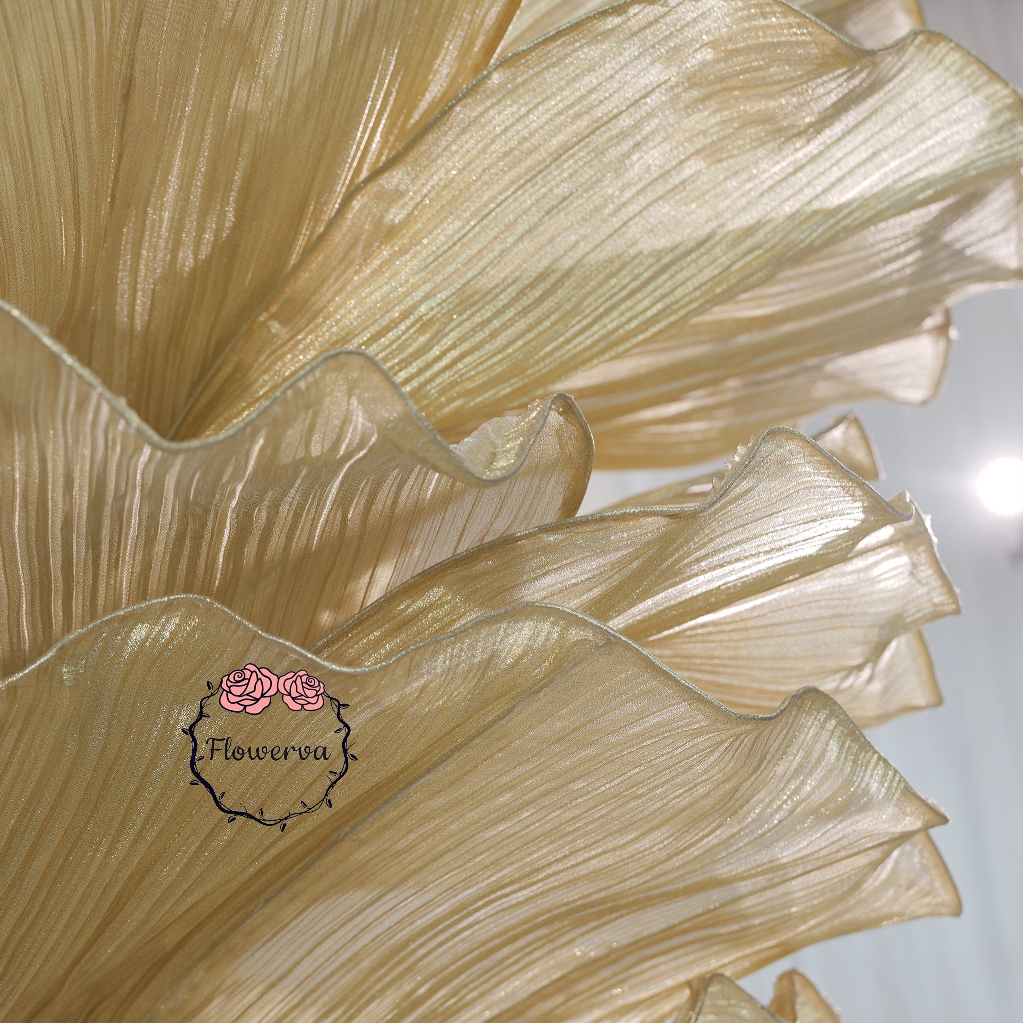 Flowerva Champagne Gold French Vintage Wedding and Home Art Decoration