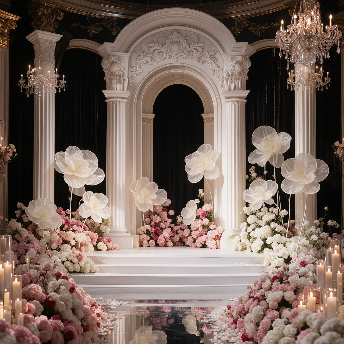 Flowerva Cloud Bloom Fabric Flower Wedding & Event Decor 80cm